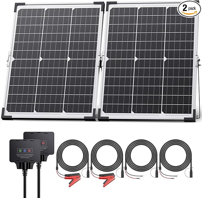 40W 12V Solar Trickle Charger, Waterproof Battery Maintainer by Callsun