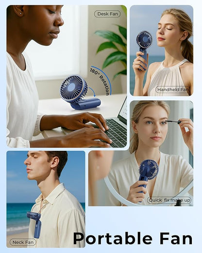 TUNISE Portable Handheld Fan, Portable Fan Rechargeable, 180° Adjustable - Image 7
