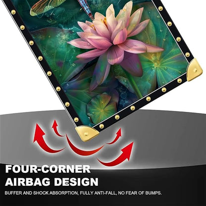 Compatible with iPhone 13 Pro Max Case, Colourful Dragonfly Pink Lily Pads - Image 7