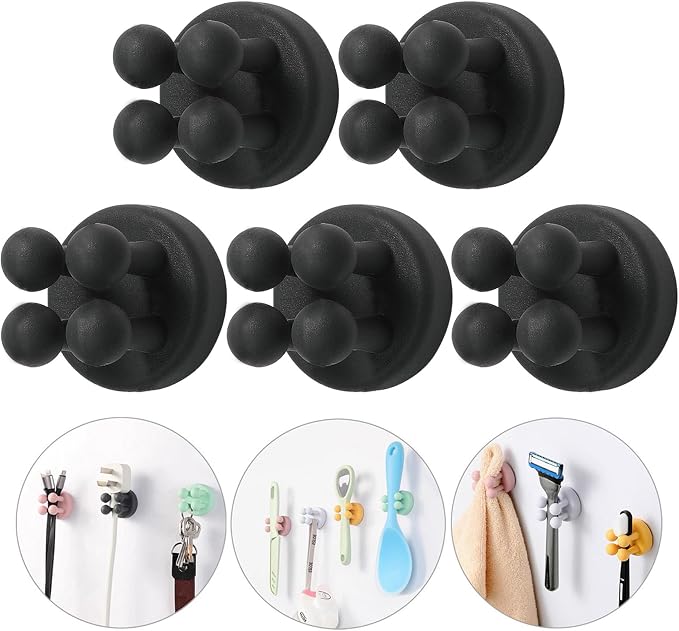 iBetterLife Razor Holder for Shower Hooks – 6Pcs Self Adhesive Wall Mounted - Image 9
