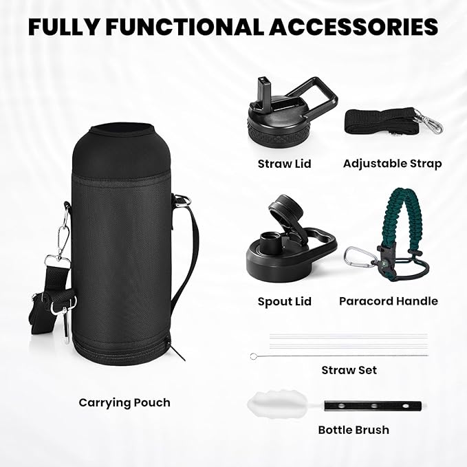RAYMYLO Insulated Water Bottle 40 oz, Triple Wall Vacuum Stainless Steel - Image 6