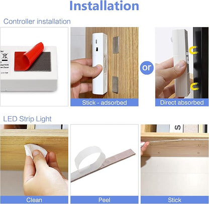 WOBANE Motion Activated LED Strip Light, Rechargeable Magnetic Battery Box - Image 3