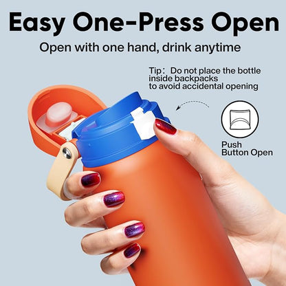Insulated Water Bottle with Straw - Image 5