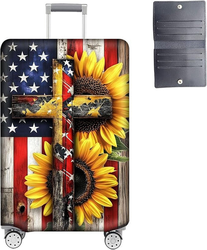 Luggage Cover Protector for 22-24 Inch Suitcases, TSA Approved Elastic Travel by Unknown