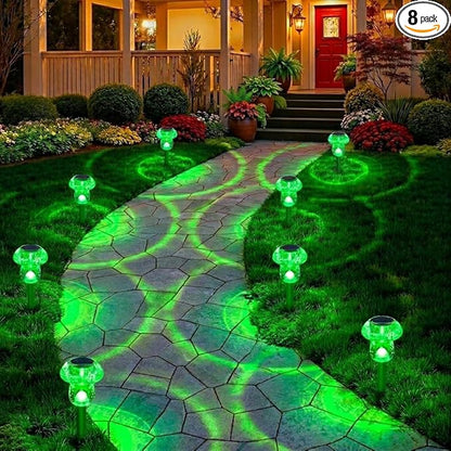 Benany Solar Lights Outdoor, St Patricks Day 8 Pack Mushroom Landscape Lights by SolarOutdoorLights