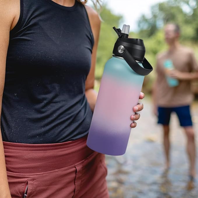 Fijinhom 32oz Insulated Stainless Steel Water Bottle, Wide Mouth Double Wall - Image 6