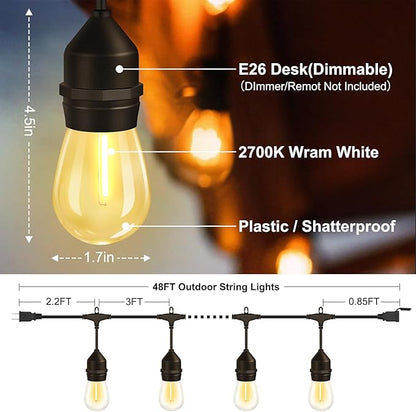 50FT LED Outdoor String Lights - Image 6