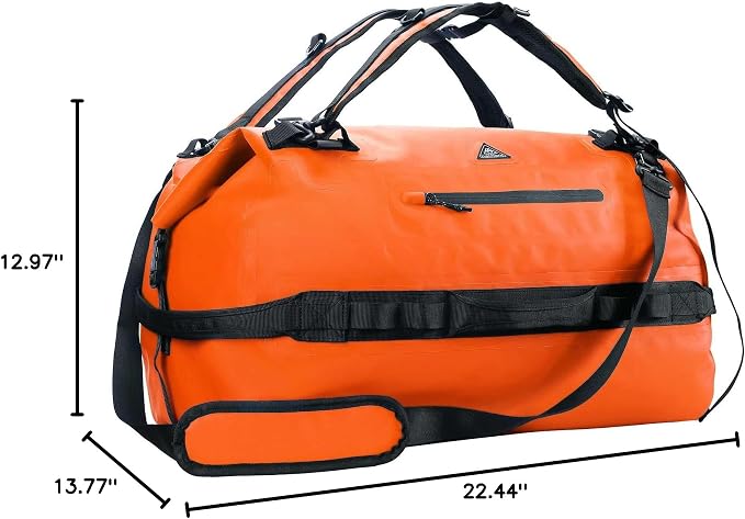 Haimont Large Waterproof Duffel Backpack Roll-Top Heavy Duty Dry Duffle Bag - Image 9