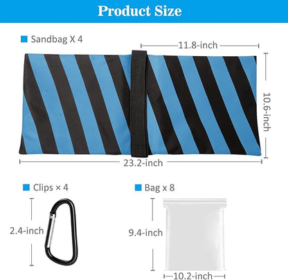 4 Packs Blue Sandbag Weight Bags - Image 4