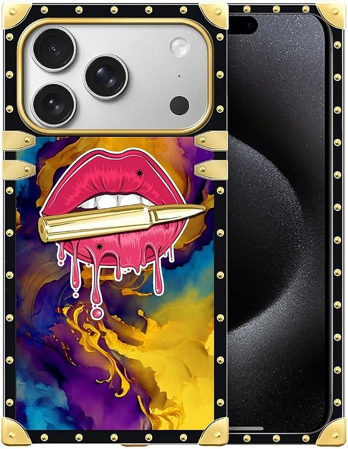 for iPhone 17 Pro Max Case Luxury Golden Decoration by Unknown