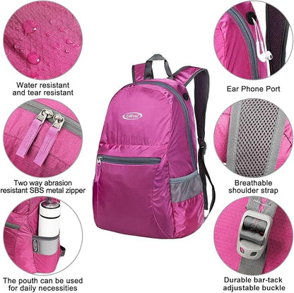 G4Free 20L Lightweight Packable Backpack Travel Hiking Daypack Foldable Backpack - Image 5