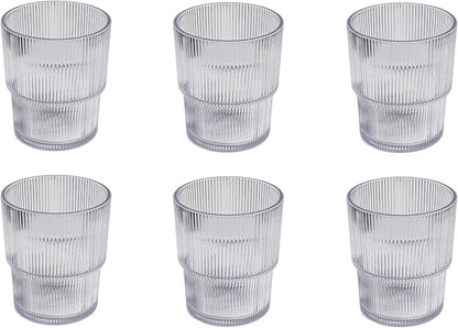 Fine Ribbed Acrylic Drinking Glass by Unknown