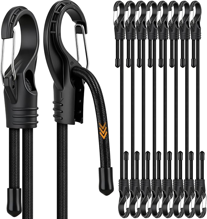 8-Piece 24-inch Adjustable Bungee Cords by ELEAD