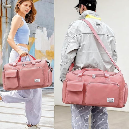 Suruid Gym Bag for Women Men, Travel Duffle Bag Large Capacity Carry On - Image 6