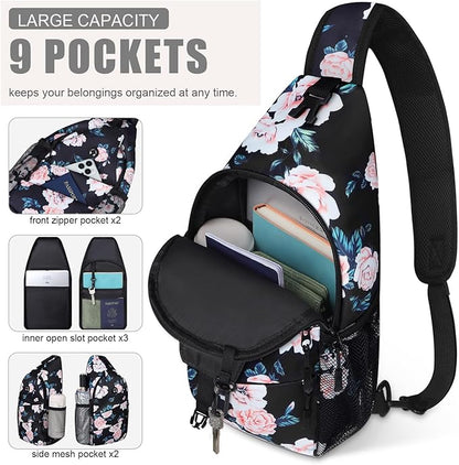 Pritent Crossbody Bags for Women Men Trendy Sling Bag Backpack Casual Chest Bag - Image 3