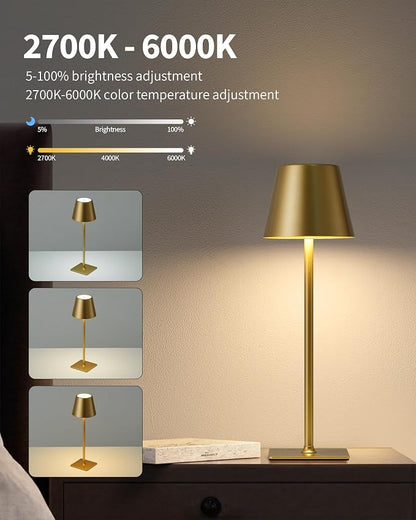 KDG 2 Pack Cordless Table Lamp, Portable LED Desk Lamps, 5000mAh Battery - Image 8