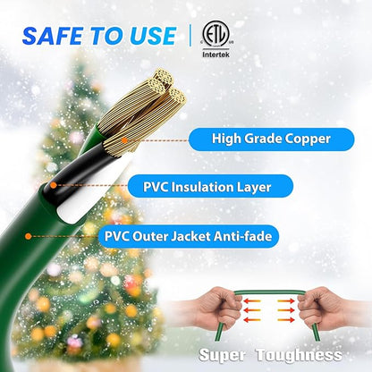 K KASONIC - 46FT Christmas Lights Outdoor Extension Cord - Image 3