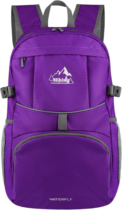 WATERFLY Hiking Packable Daypack Backpack: 35L Ultra Lightweight Day Pack by Waterfly