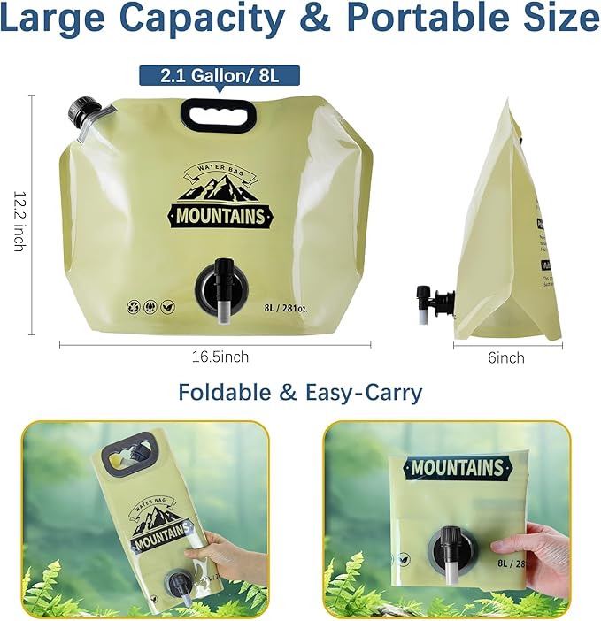 Water Jug Camping 2.1 Gallon Collapsible - Image 2