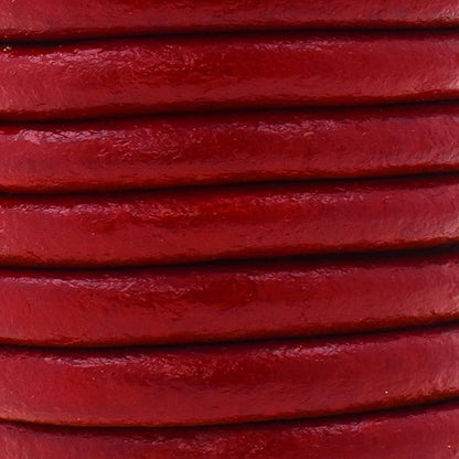 Mandala Crafts Round Genuine Burgundy Leather Cord - Image 3