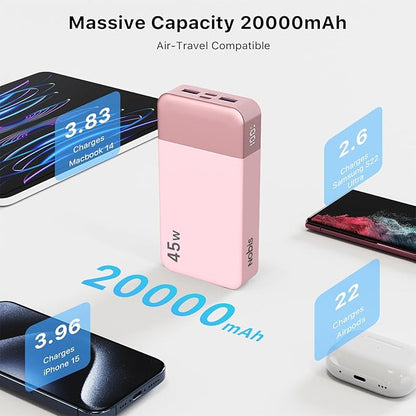 NOBIS Portable Charger, 20000mAh Power Bank, 45W Power Bank Fast Charging - Image 3