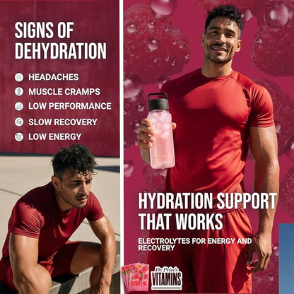Dr. Price’s Electrolytes Hydration Powder Packets – Raspberry, 30 Packs | Sugar - Image 4