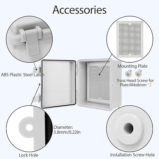 Junction Box ABS Plastic IP65 Waterproof Dustproof Universal Electrical - Image 5