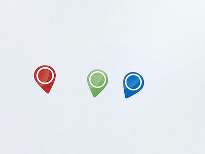 3/8 x 1/2 inch 100 PCS Map Location Position Stickers Waterproof Removable - Image 3