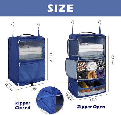 Surblue Hanging Shelves Travel Storage Bag Compression Packing Cube - Image 5