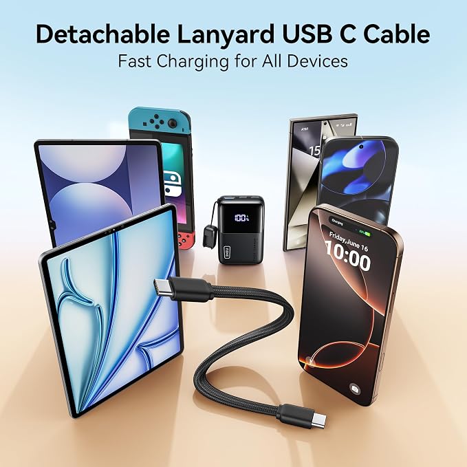 INIU Mini Portable Charger, Small 45W PD Power Bank, 10000mAh USB C in&Out Fast - Image 5