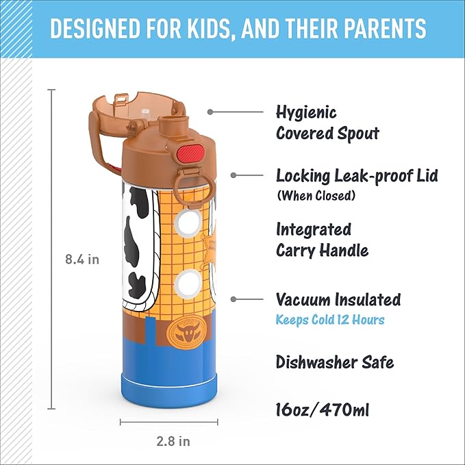 THERMOS FUNTAINER 16 Ounce Stainless Steel Vacuum Insulated Bottle - Image 2