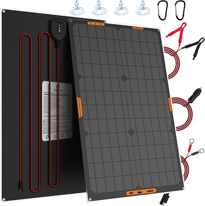 OYMSAE 30W 12V Solar Trickle Charger Maintainer, Waterproof Portable Solar by OYMSAE