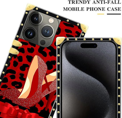 Compatible with iPhone 16 Pro Case, Elegant High Heels Luxury Golden Decoration - Image 4