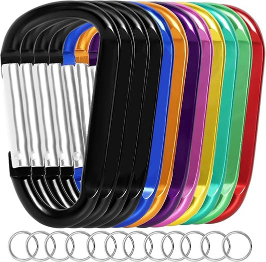 12PCS Carabiner Keychain Clip by Oupengsky
