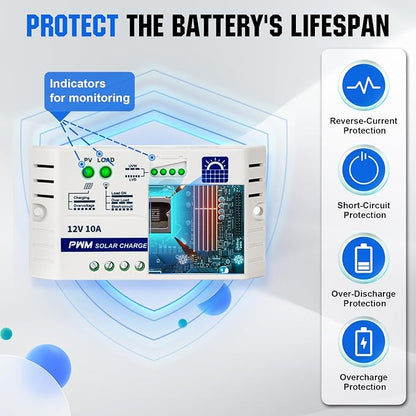 ECO-WORTHY 25 Watts 12V Off Grid Solar Battery Charger Kit: Waterproof Solar - Image 8