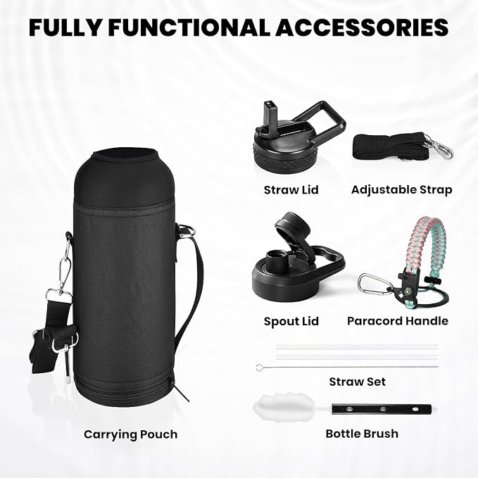RAYMYLO Insulated Water Bottle 40 oz, Triple Wall Vacuum Stainless Steel - Image 6