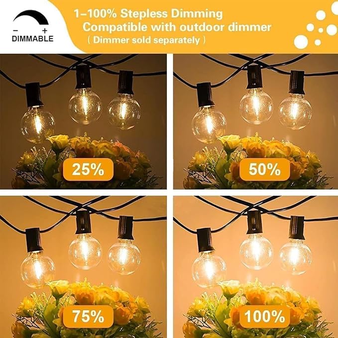 SUNTHIN Outdoor String Lights, 97FT Patio Lights - Image 5