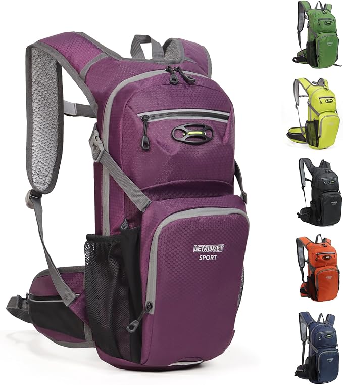 Hiking Daypack Waterproof Biking Backpack 15L Lightweight Durable Backpack by Lemuvlt