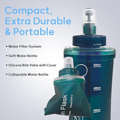 700ml Soft Flask Water Bottle, Collapsible Water Bottle - Image 3