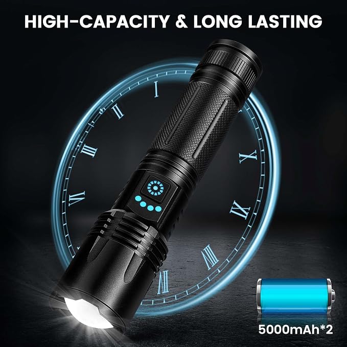 Rechargeable Flashlights High Lumens, 000 Lumens Super Bright Led Flashlights - Image 4