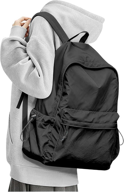 BJLFS Black School Backpack for Girls Women, Waterproof High School Book Bag - Image 9