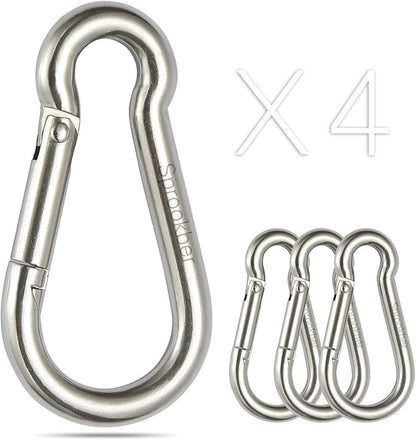sprookber Stainless Steel Carabiner Spring Snap Hook by Sprookber