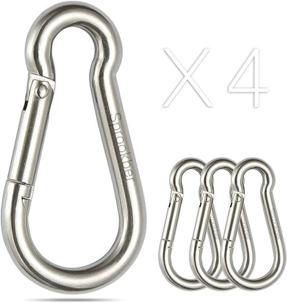 sprookber Stainless Steel Carabiner Spring Snap Hook by Sprookber