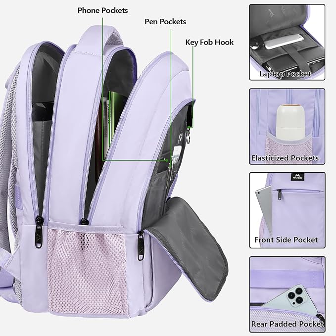 MATEIN Laptop Backpack for Girls, 15.6 Inch College School Backpack for Women - Image 5