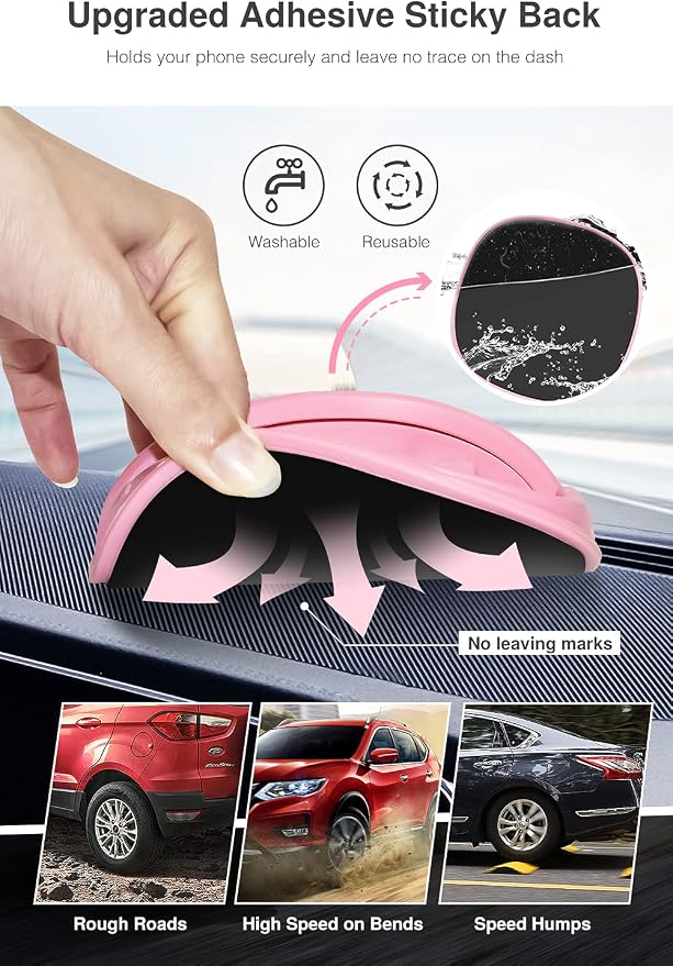 Loncaster Car Phone Holder, Car Phone Mount Silicone Car Pad Mat - Image 2