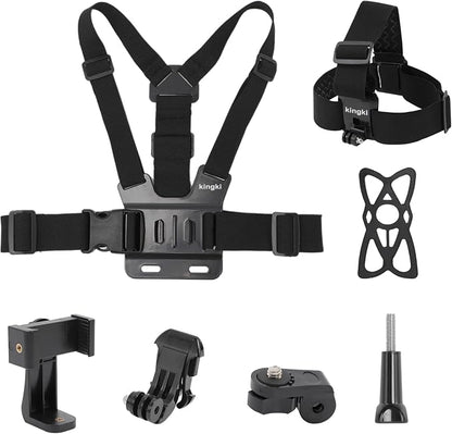 KINGKI Mobile Phone Chest Strap Harness Mount Head Strap Holder Kit - Image 8
