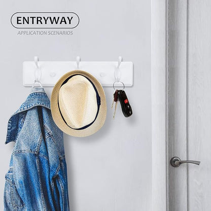 Badiano Wooden Coat Rack, Wall-Mounted Organizer - Image 6