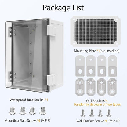 Junction Box, IP65 Waterproof Dustproof ABS Plastic Enclosure, Outdoor and - Image 7