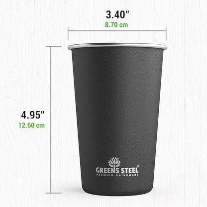 Stainless Steel Cups - 16 oz Pint Tumbler - Premium Metal Drinking Glasses | - Image 4
