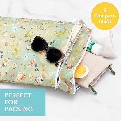 Bumkins Waterproof Wet Dry Bag for Baby, Swim Suit, Cloth Diapers, Pump Parts - Image 2